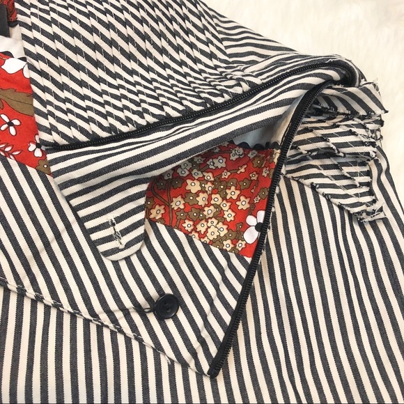 NEW Anthropologie Engineer Striped Pleated Skirt - Picture 5 of 9